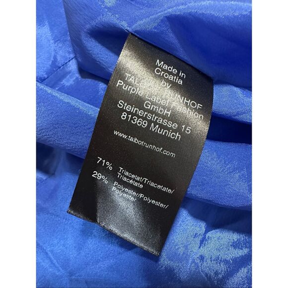 Talbot Runhof Floral Lace & Cady Cold-Shoulder Gown in Royal US10 $2450 - Picture 12 of 12